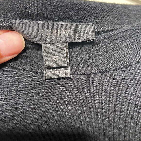 J Crew Long Sleeve Black Swingy Dress XS - Picture 3 of 5